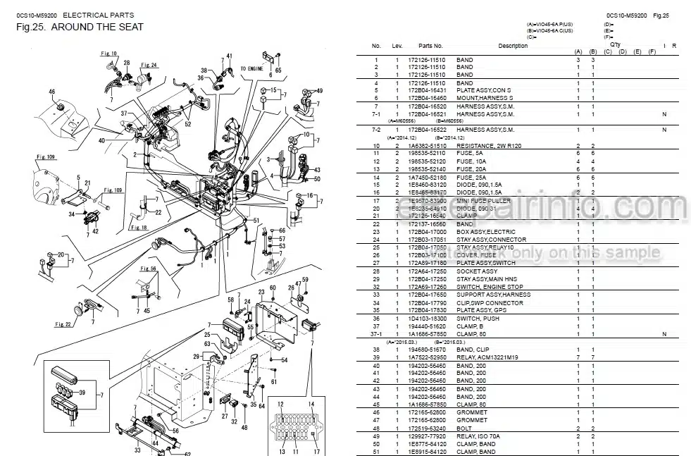 Photo 1 - Yanmar VIO45-6A Parts Catalog Excavator