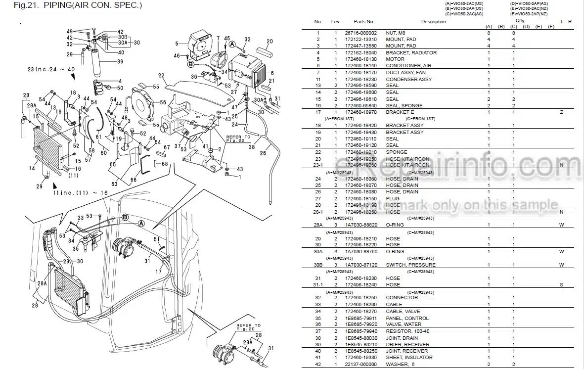 Photo 5 - Yanmar VIO50-2A Parts Catalog Excavator