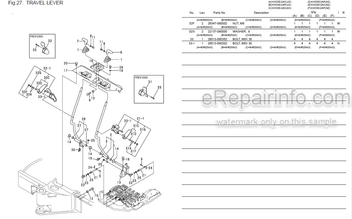 Photo 3 - Yanmar VIO50-2A Parts Catalog Excavator