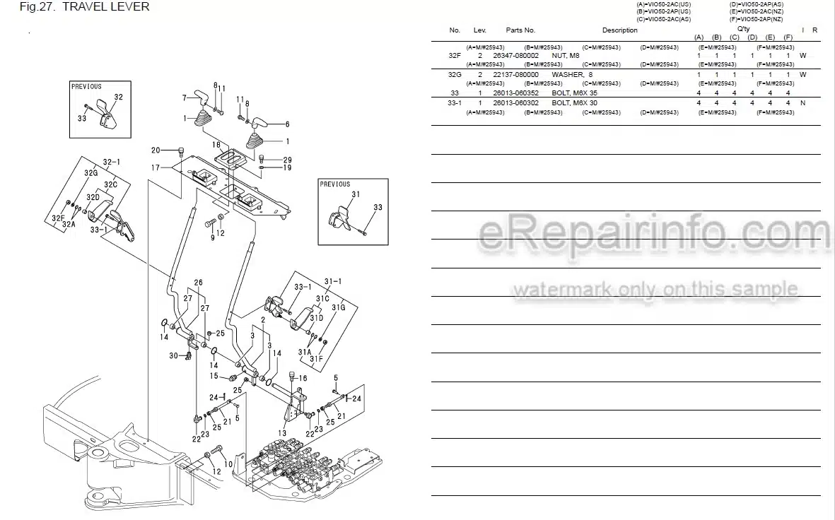 Photo 3 - Yanmar VIO50-2A Parts Catalog Excavator