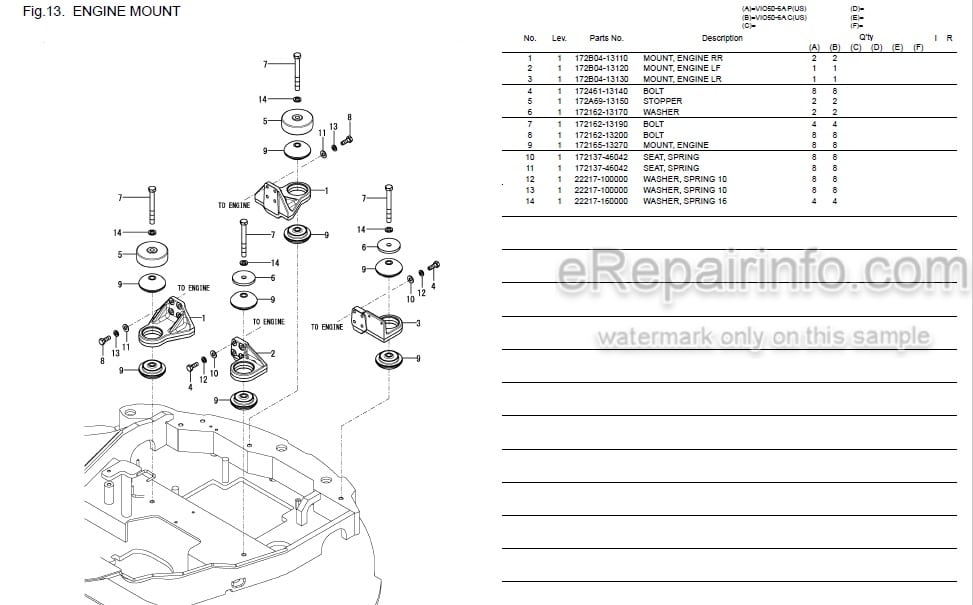 Photo 7 - Yanmar VIO50-2A Parts Catalog Excavator