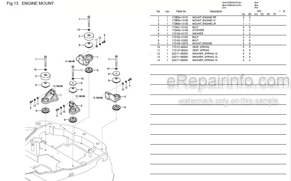 Photo 7 - Yanmar VIO50-2A Parts Catalog Excavator