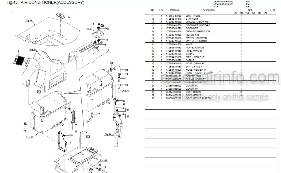 Photo 5 - Yanmar VIO50-6A Parts Catalog Excavator