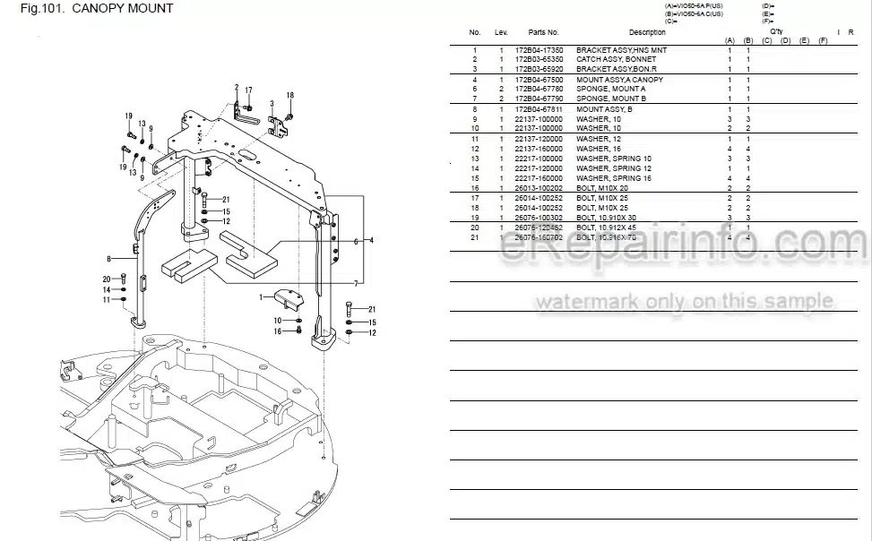 Photo 4 - Yanmar VIO50-6A Parts Catalog Excavator