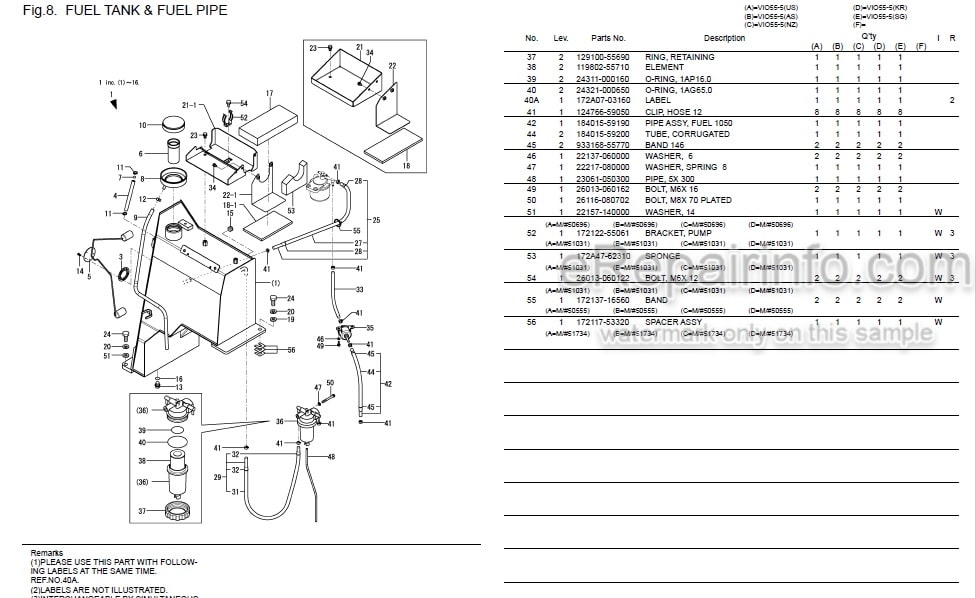 Photo 7 - Yanmar VIO55 Parts Catalog Excavator