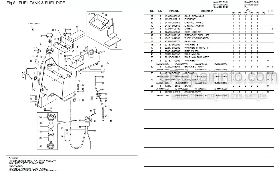 Photo 7 - Yanmar VIO55 Parts Catalog Excavator