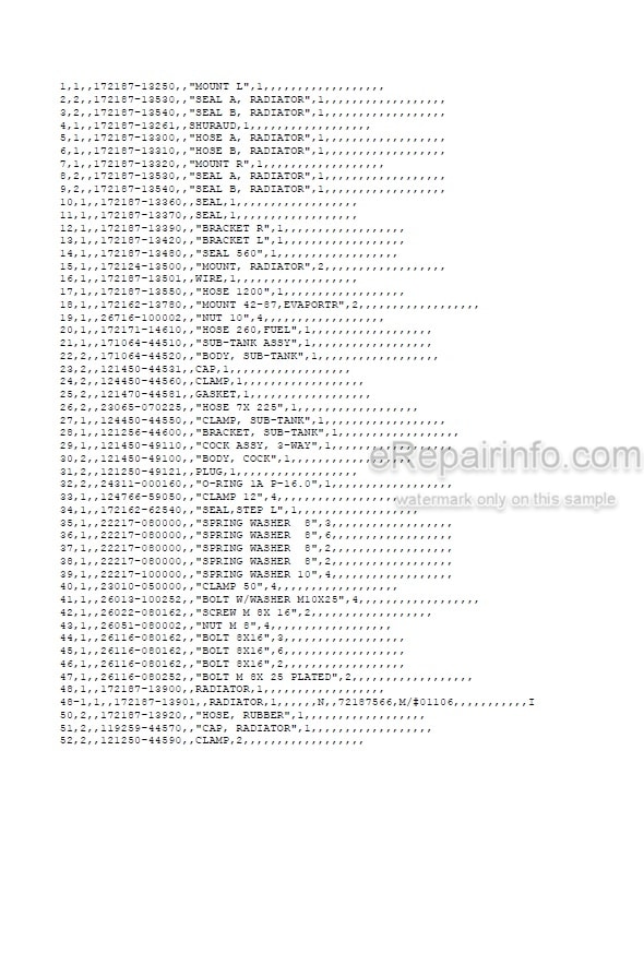 Photo 5 - Yanmar VIO70 Parts Catalog Excavator