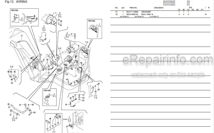 Photo 5 - Yanmar VIO75-A Parts Catalog Excavator