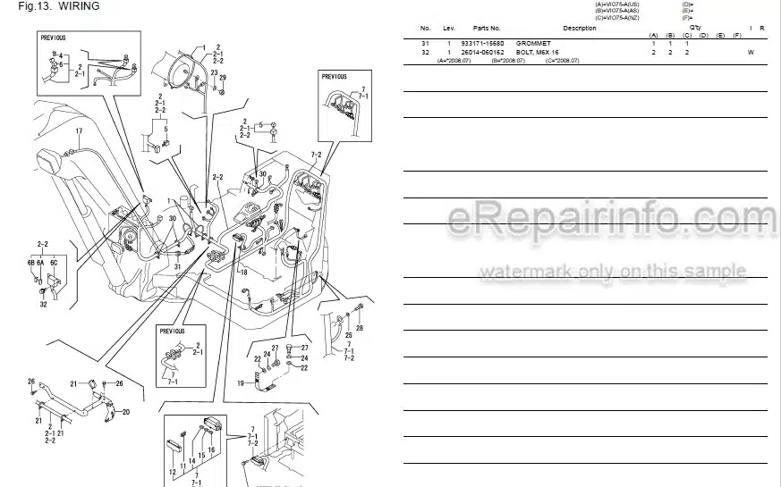 Photo 5 - Yanmar VIO75-A Parts Catalog Excavator