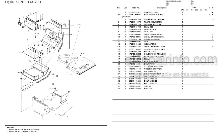 Photo 6 - Yanmar VIO82 Parts Catalog Excavator