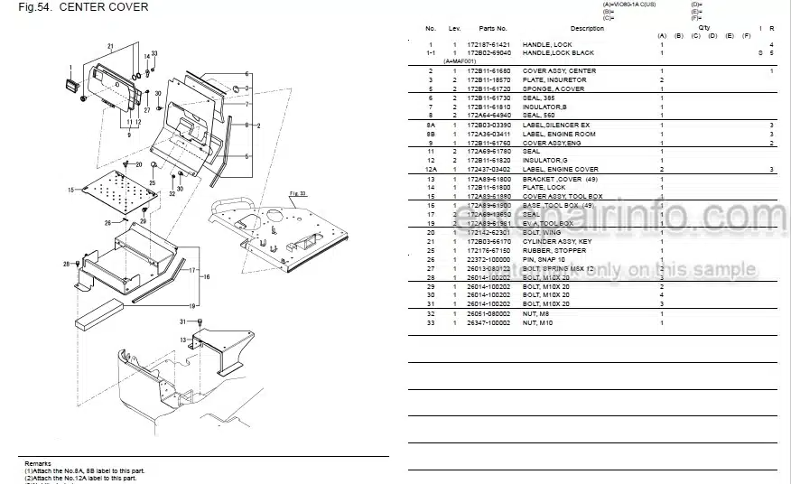 Photo 2 - Yanmar VIO80-1 Parts Catalog Excavator