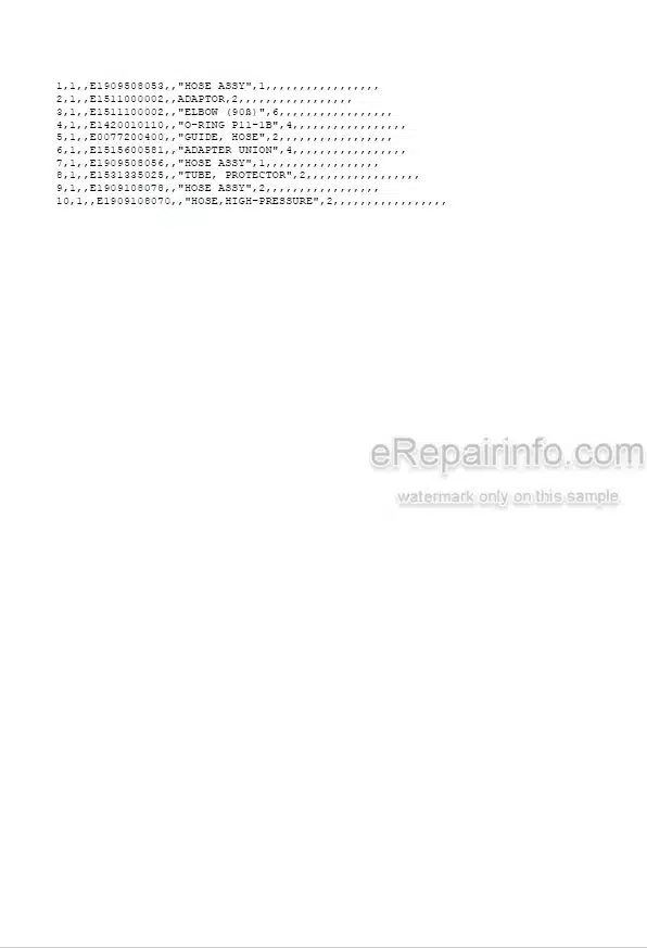 Photo 4 - Yanmar YB10-2 B3761 Parts Catalog Excavator