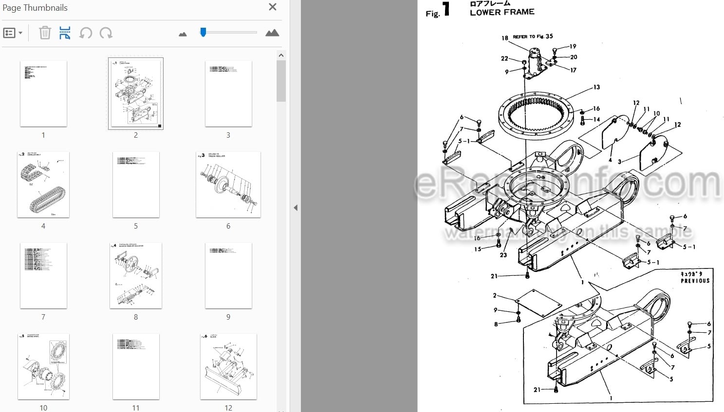 Photo 3 - Yanmar YB10-2 B3761 Parts Catalog Excavator