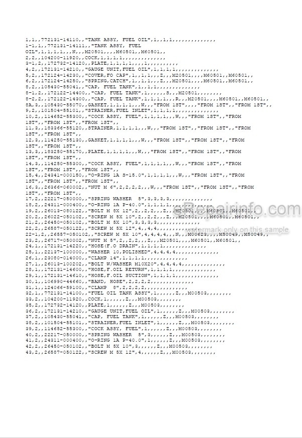 Photo 4 - Yanmar YB101 B10 Parts Catalog Excavator