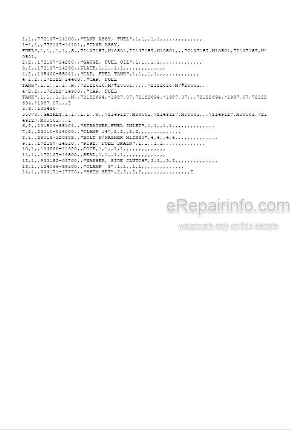 Photo 5 - Yanmar YB121U YB151U YB121U-2 YB151U-2 Parts Catalog Excavator