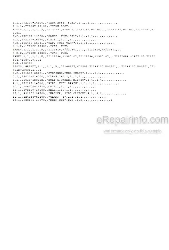 Photo 5 - Yanmar YB121U YB151U YB121U-2 YB151U-2 Parts Catalog Excavator
