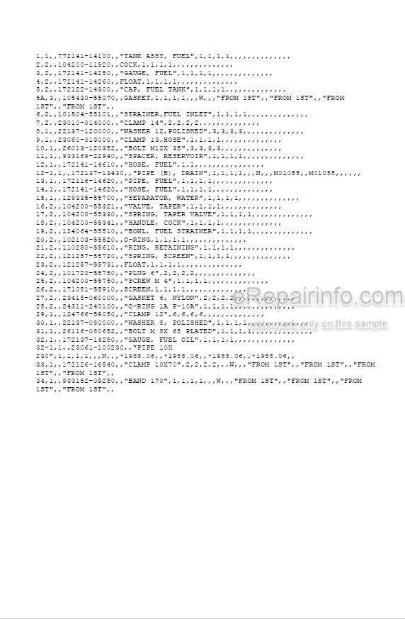 Photo 5 - Yanmar YB221U YB221UZ B22 B22-1 Parts Catalog Excavator
