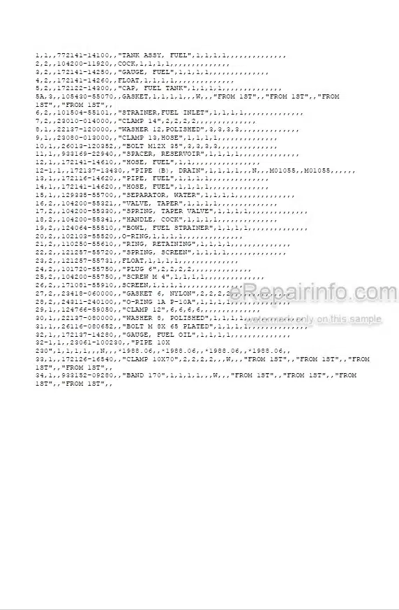 Photo 5 - Yanmar YB221U YB221UZ B22 B22-1 Parts Catalog Excavator