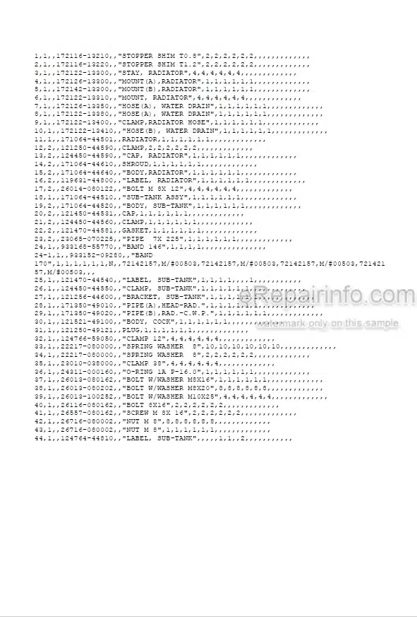 Photo 5 - Yanmar YB271 B27 B27-1 Parts Catalog Excavator