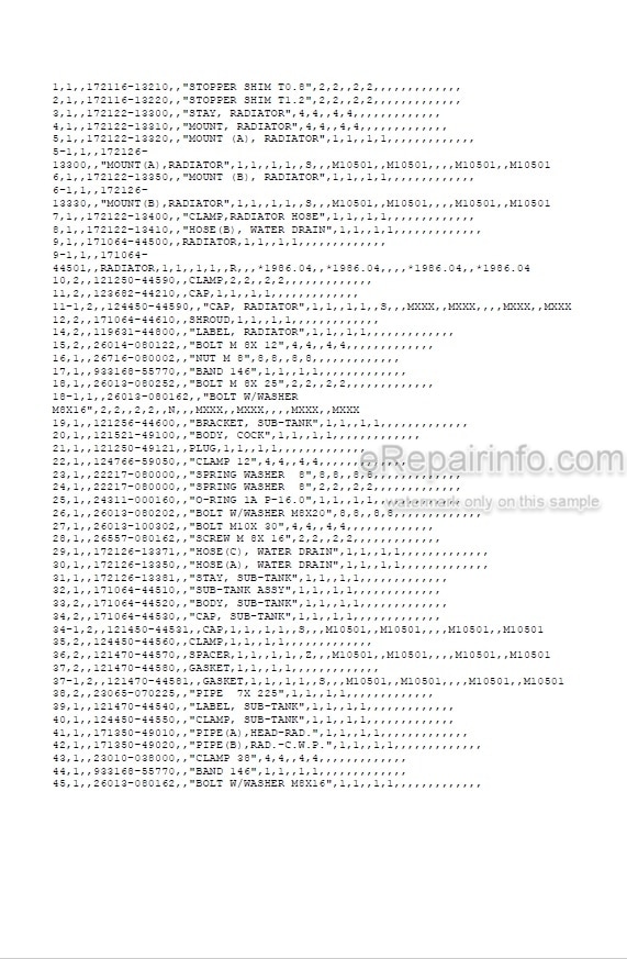 Photo 5 - Yanmar YB301 YB351 YB301-1 YB301-2 YB351-1 YB351-2 Parts Catalog Excavator