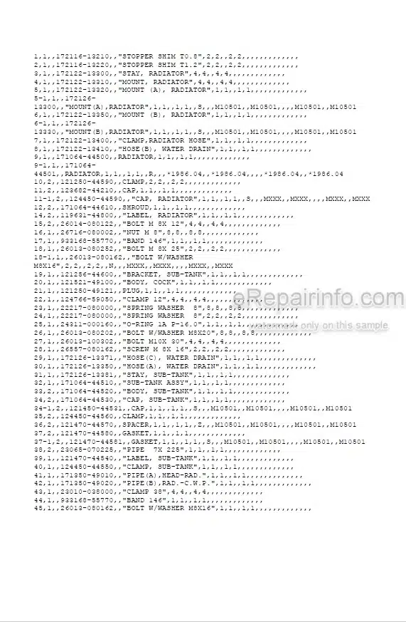 Photo 5 - Yanmar YB301 YB351 YB301-1 YB301-2 YB351-1 YB351-2 Parts Catalog Excavator