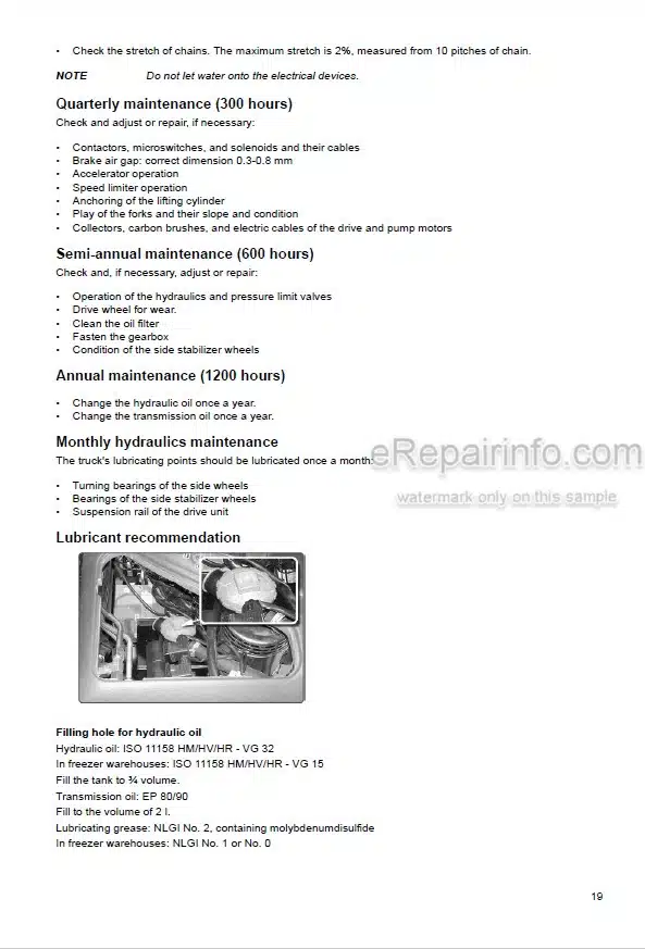 Photo 11 - Cat NSR12K NSR16K NSR20K Operation And Maintenance Manual Reach Truck