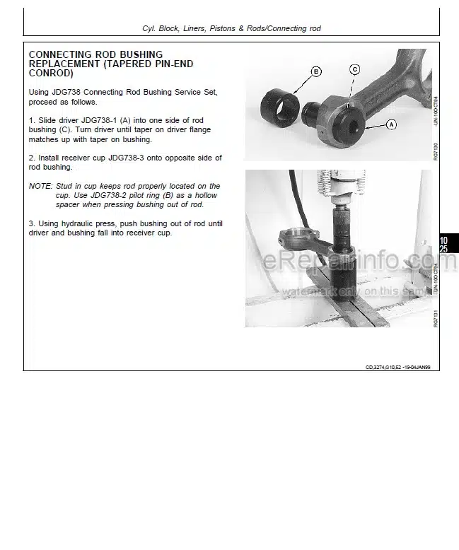 Photo 11 - John Deere 3029 4039 4045 6059 6068 Component Technical Manual Engine CTM3274