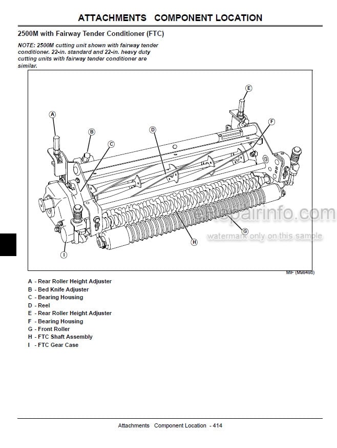 Photo 5 - John Deere 3225C 3235C 3245C Technical Manual Lightweight Fairway Mower TM2105