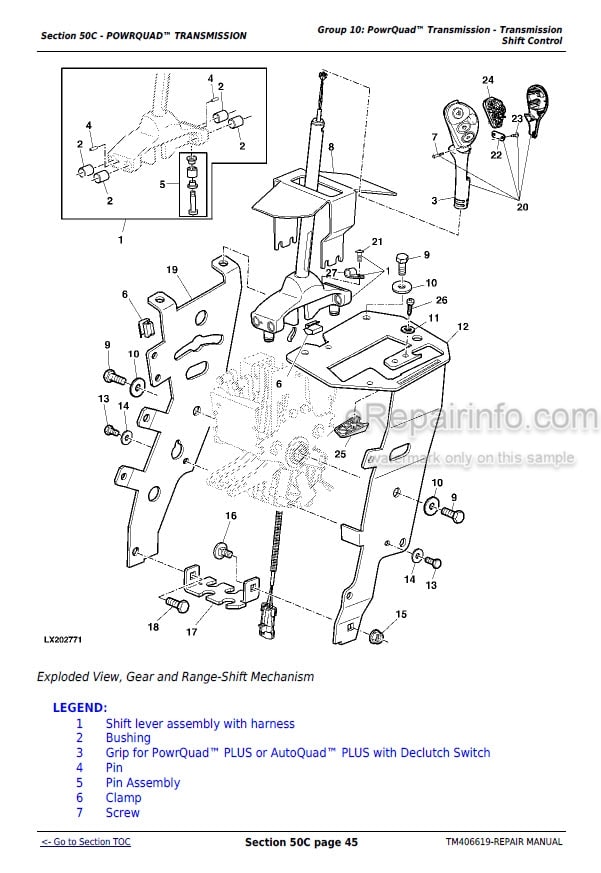 Photo 5 - John Deere 6090MC 6100MC 6110MC 6090RC 6100RC 6110RC Repair Manual Tractor TM406619