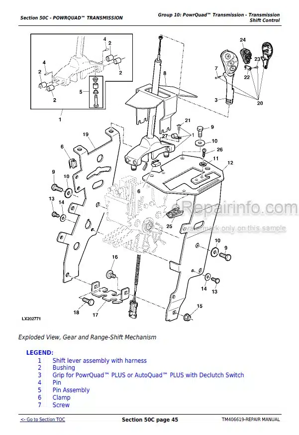 Photo 5 - John Deere 6090MC 6100MC 6110MC 6090RC 6100RC 6110RC Repair Manual Tractor TM406619