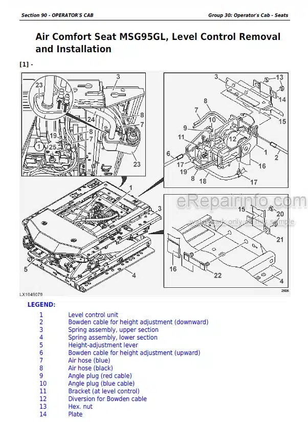 Photo 4 - John Deere 6090MC 6100MC 6110MC 6090RC 6100RC 6110RC Repair Manual Tractor TM406619