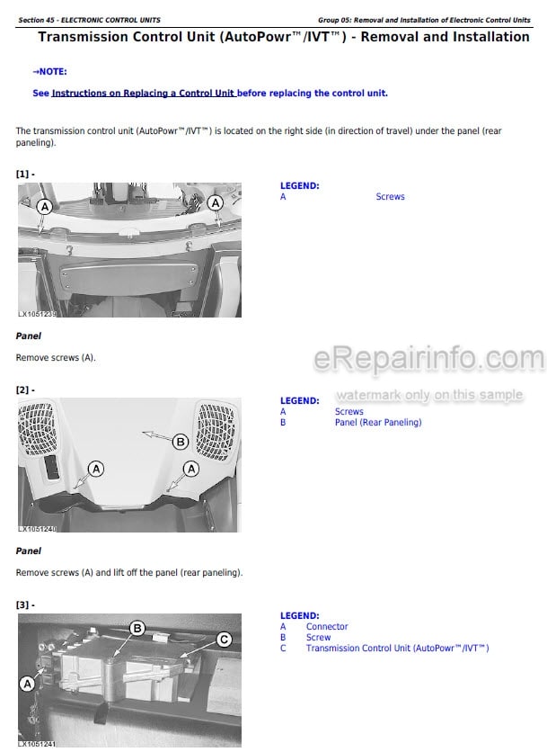 Photo 1 - John Deere 6110R 6120R 6130R 6135R Repair Manual Tractor TM406819