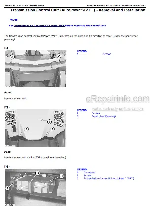 Photo 1 - John Deere 6110R 6120R 6130R 6135R Repair Manual Tractor TM406819