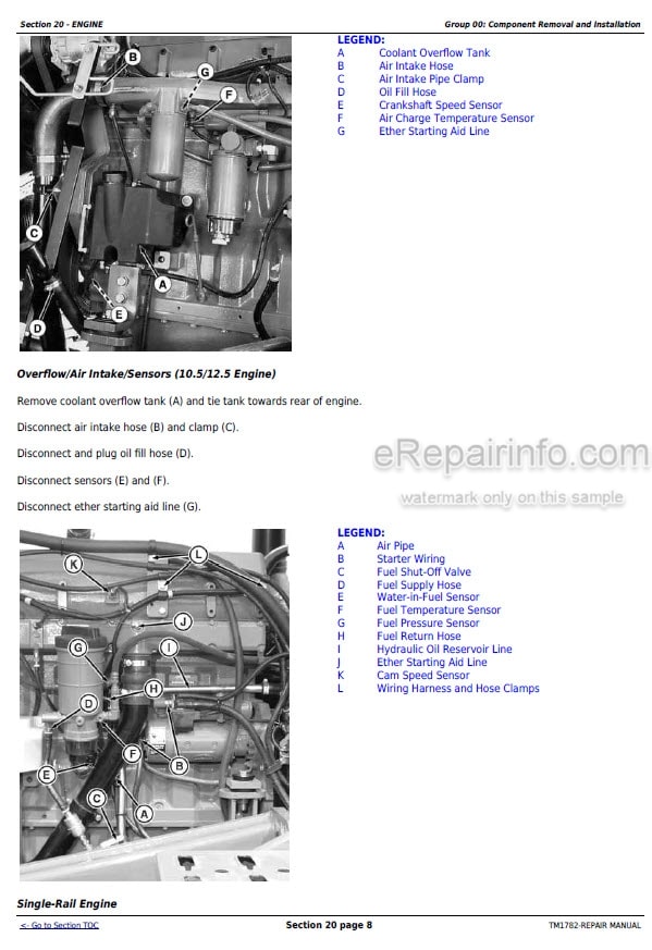 Photo 1 - John Deere 9300T 9400T 9320T 9420T 9520T 9620T Repair Manual Tractor TM1782