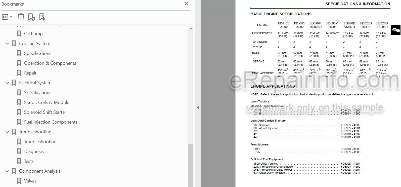 Photo 3 - John Deere FD440V FD501V FD590V FD620D Component Technical Manual K Series Liquid Cooled Engine CTM93