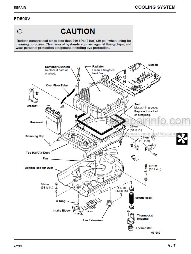Photo 1 - John Deere FD440V FD501V FD590V FD620D Component Technical Manual K Series Liquid Cooled Engine CTM93