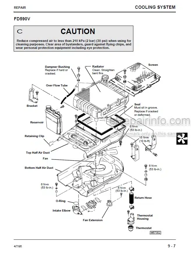 Photo 10 - John Deere FD440V FD501V FD590V FD620D Component Technical Manual K Series Liquid Cooled Engine CTM93