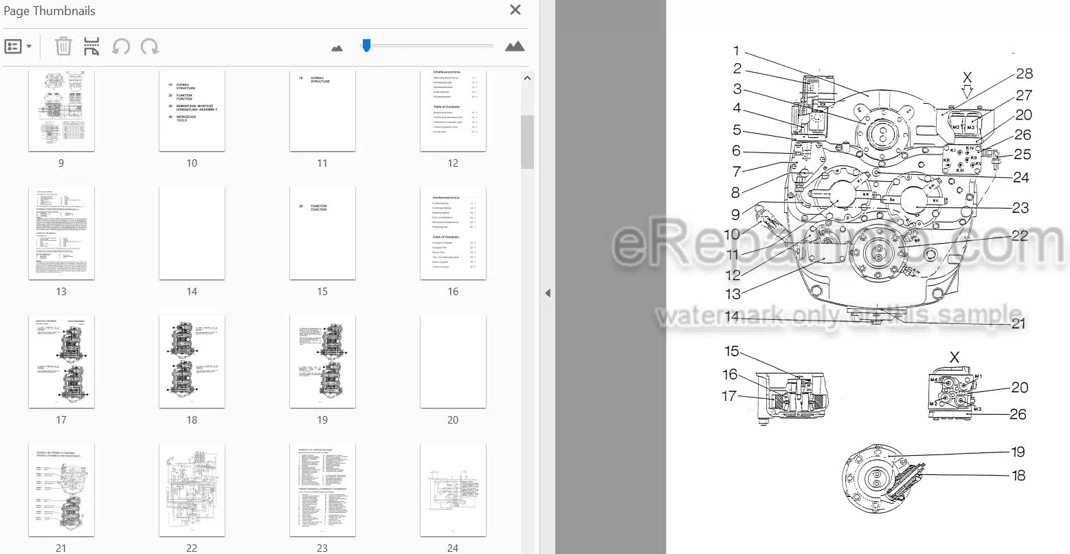Photo 4 - Komatsu 50E 60E 70E Repair Manual Wheel Loader Transmission G426 2974989M1
