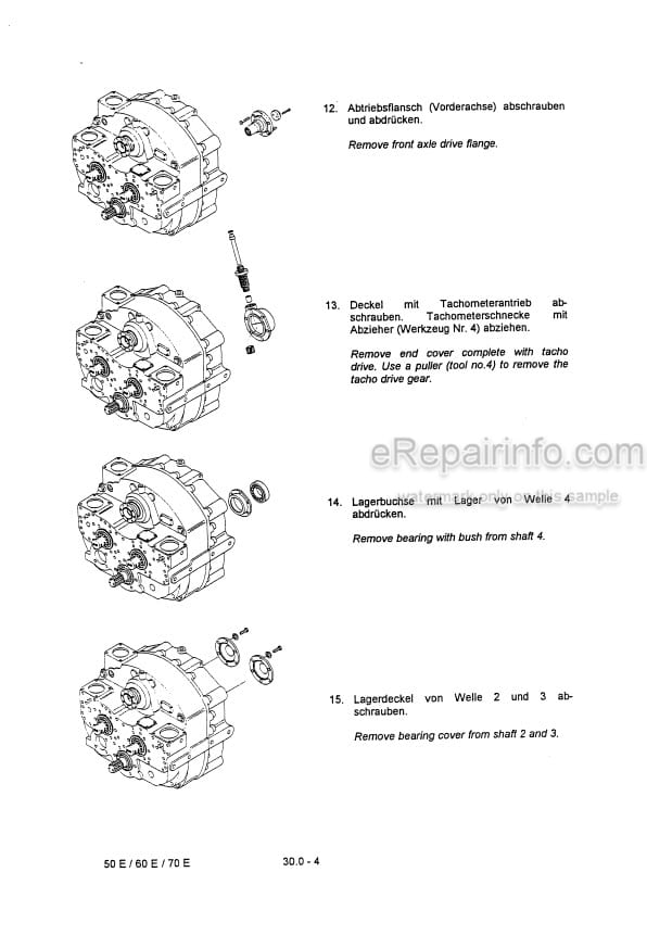 Photo 1 - Komatsu 50E 60E 70E Repair Manual Wheel Loader Transmission G426 2974989M1