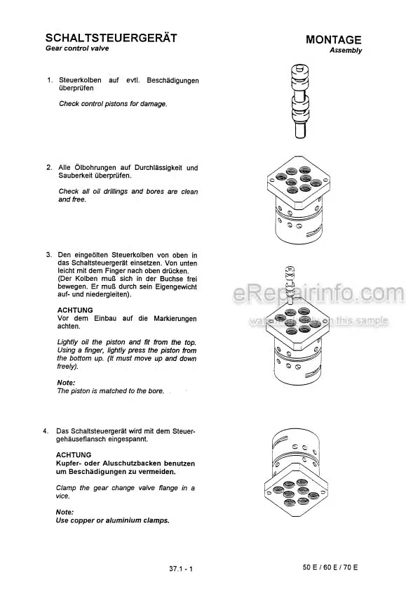 Photo 5 - Komatsu 50E 60E 70E Repair Manual Wheel Loader Transmission G426 2974989M1
