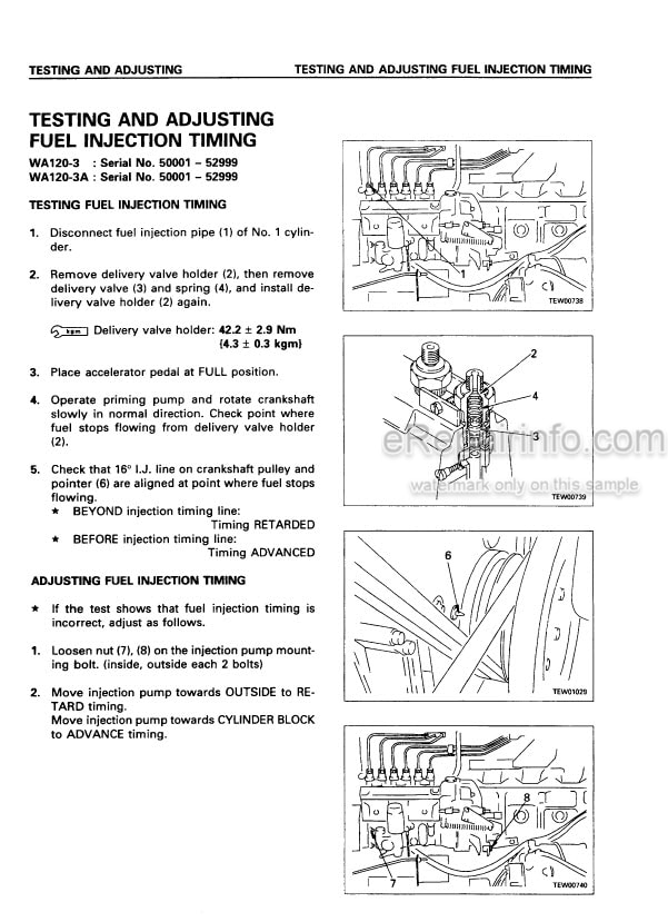 Photo 4 - Komatsu Avance WA120-3 WA120-3A Shop Manual Wheel Loader SEBM005706 SN 50001-