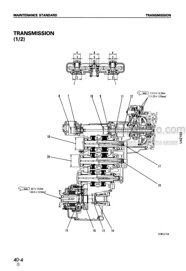 Photo 5 - Komatsu Avance WA470-3 Shop Manual Wheel Loader SEBM006307 SN 50001-