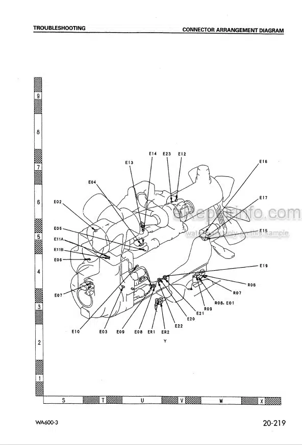 Photo 5 - Komatsu Avance WA600-3 Shop Manual Wheel Loader SEBMW01400 SN 50363-