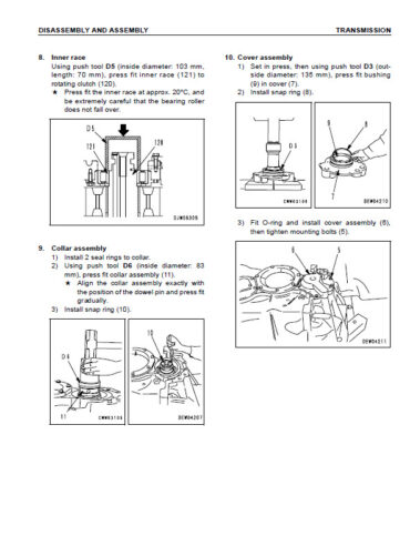 Photo 7 - Komatsu Avance WA600-3 WA600-3D TBG Spec Shop Manual Wheel Loader SEBM013218 DN 50001-