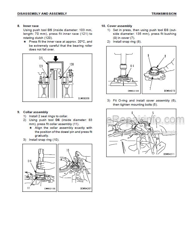 Photo 1 - Komatsu Avance WA800L-3 Shop Manual Wheel Loader SEBM035603 SN 52001-