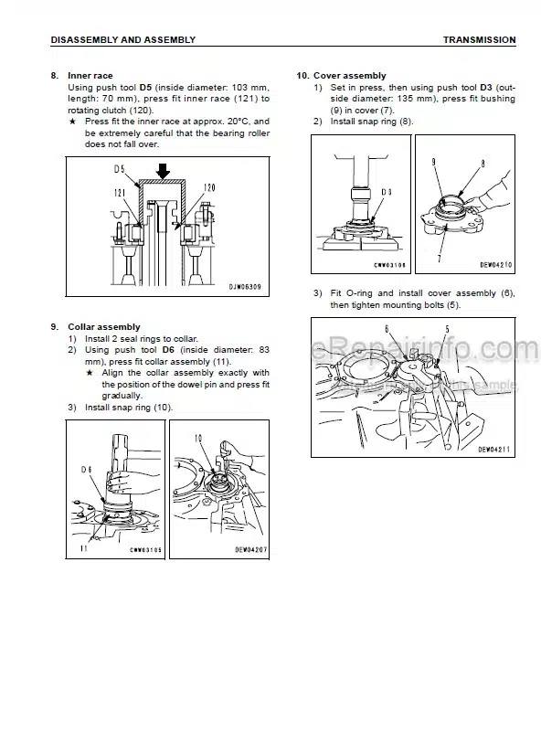 Photo 1 - Komatsu Avance WA800L-3 Shop Manual Wheel Loader SEBM035603 SN 52001-