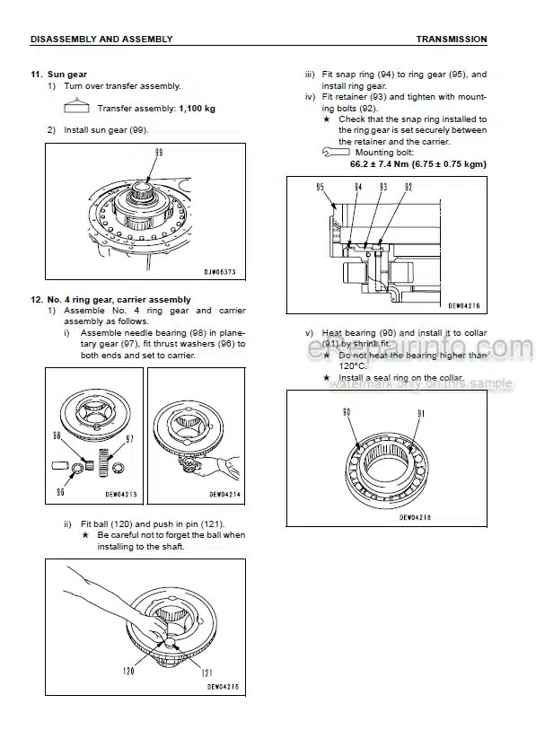 Photo 6 - Komatsu Galeo WA430-6 KA Spec Shop Manual Wheel Loader SEN00837-03D SN 65001-