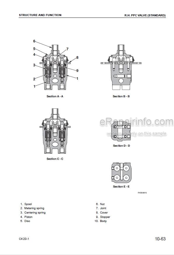 Photo 5 - Komatsu CK20-1 Shop Manual Crawler Skid Steer Loader WEBM006400 SN F00003-