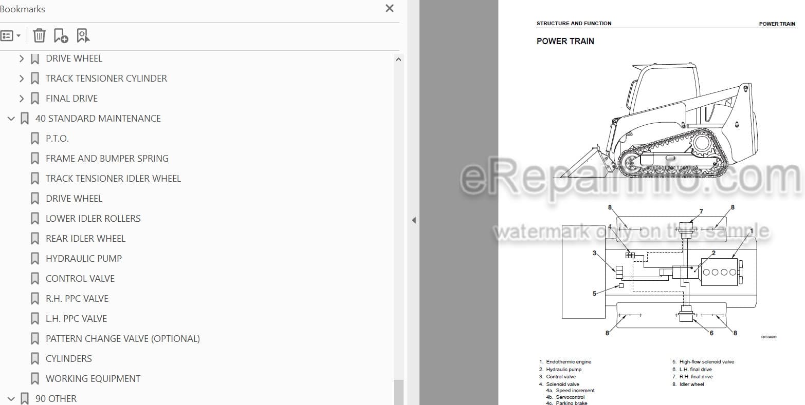 Photo 4 - Komatsu CK30-1 Shop Manual Crawler Skid Steer Loader WEBM006500 SN F00003-