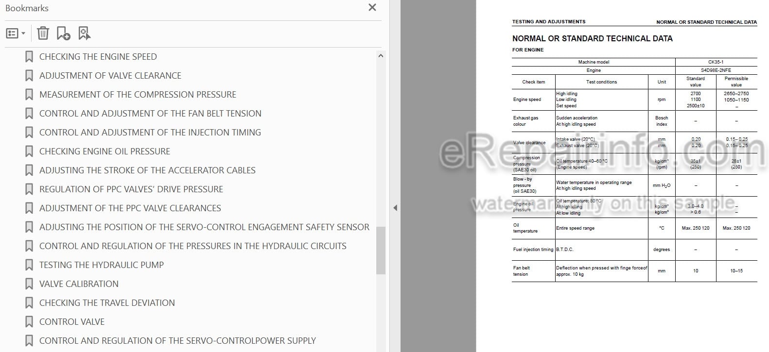 Photo 3 - Komatsu CK35-1 Shop Manual Crawler Skid Steer Loader WEBM007100 SN F00003-